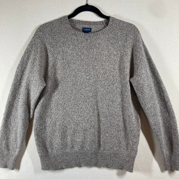 J. Crew Factory Other - J. Crew Factory Men's Wool Blend Crewneck Sweater Sz L Beige Preppy Classic